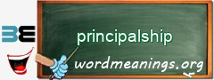 WordMeaning blackboard for principalship